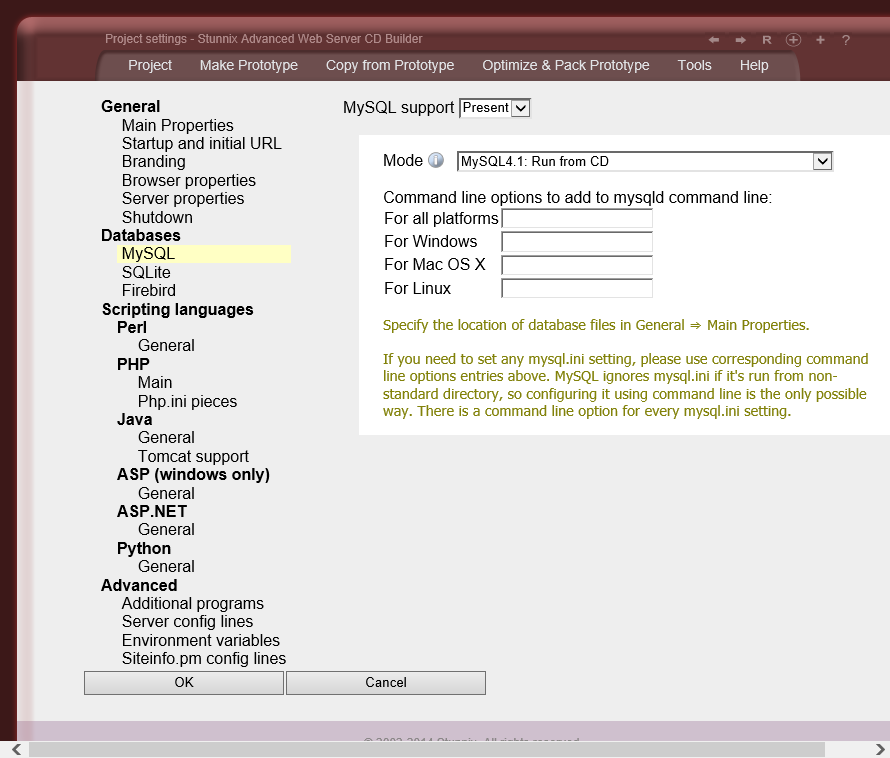 MySQL properties